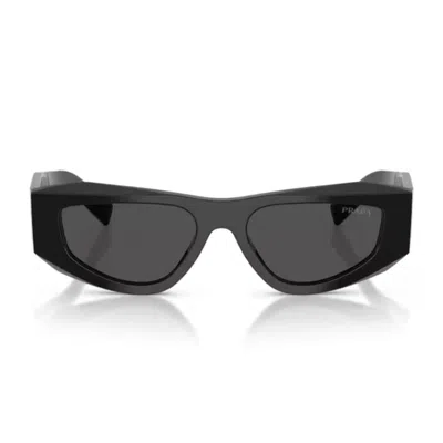 Prada Symbole Rectangular-frame Sunglasses In Black