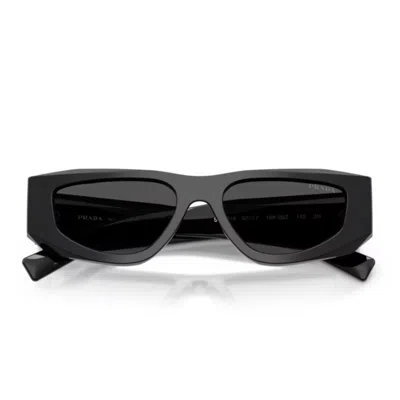 Prada Symbole Rectangular-frame Sunglasses In Black