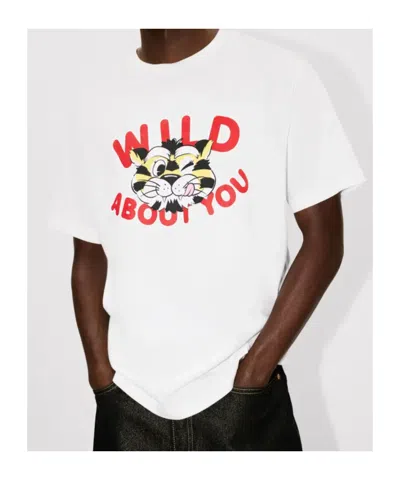 Kenzo Short Sleeve Crewneck T-shirt In White