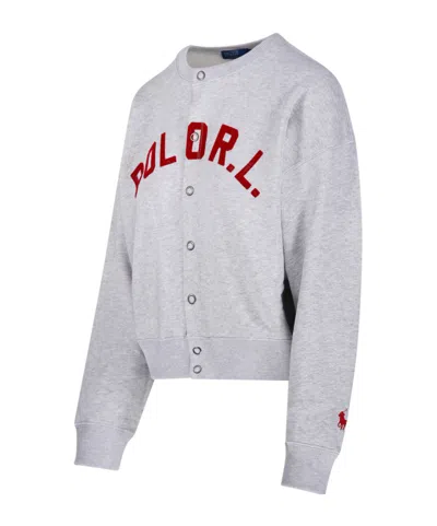 Polo Ralph Lauren Buttoned Sweatshirt In Gray