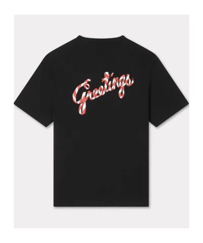 Kenzo Winter Holidays Logo T-shirt In Black