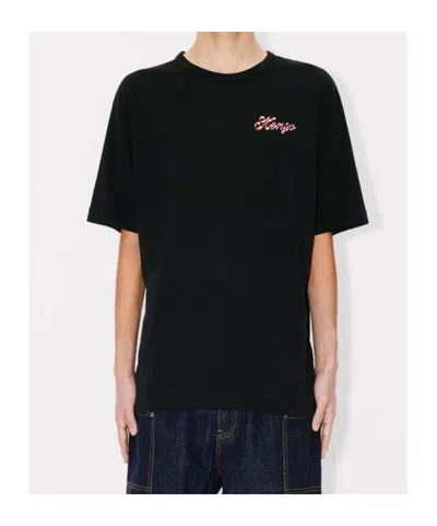 Kenzo Winter Holidays Logo T-shirt In Black