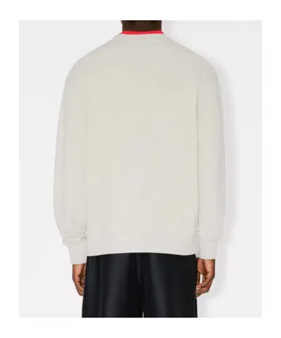 Kenzo Paris Graphic Crew-neck Sweatshirt In Neutral