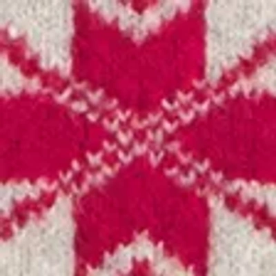 Abercrombie & Fitch Festive Graphic Crew Sweater In Nude