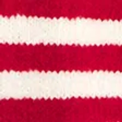 Abercrombie & Fitch Striped Crew Cardigan In Red
