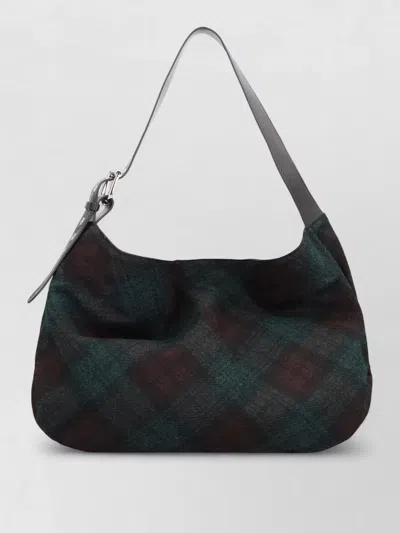 Vivienne Westwood Maxime Large Shoulder Bag Harris Tweed Check Dark-check In Multi