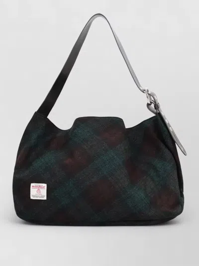 Vivienne Westwood Maxime Large Shoulder Bag Harris Tweed Check Dark-check In Multi