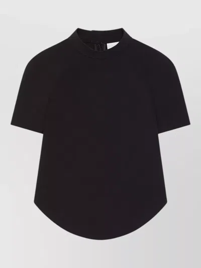 Courrèges Heritage Circle Short Sleeve Top In Black