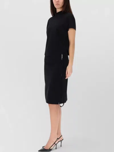 Courrèges Heritage Circle Short Sleeve Top In Black