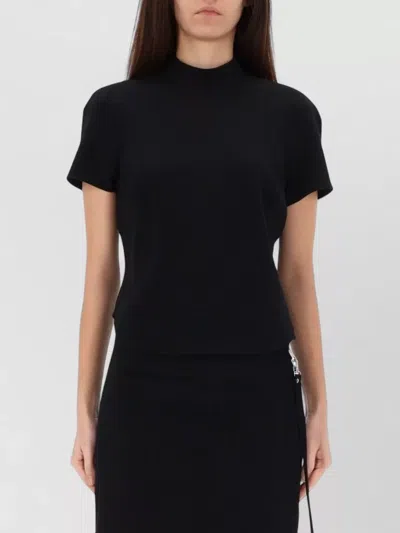 Courrèges Heritage Circle Short Sleeve Top In Black