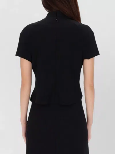 Courrèges Heritage Circle Short Sleeve Top In Black