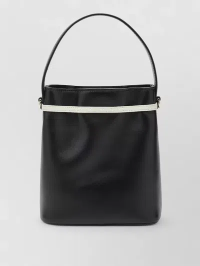 Ferragamo Bucket Bag Mascarpone Bow Salvatore Top Handle In Black