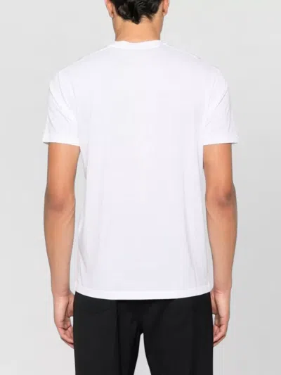 Tom Ford White Crewneck T-shirt With Logo Embroidery On The Front And Perforated Design In Cotton Man In White