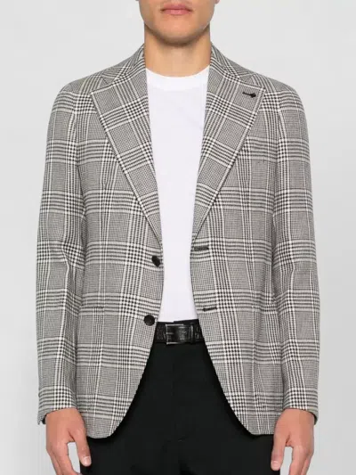 Tom Ford White Crewneck T-shirt With Logo Embroidery On The Front And Perforated Design In Cotton Man In White