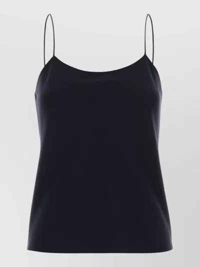 The Row Crepe Camisole Top Biggins Sleeveless In Blue