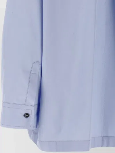 Brunello Cucinelli Shirt Featuring Collared Neck And Pockets In Blue