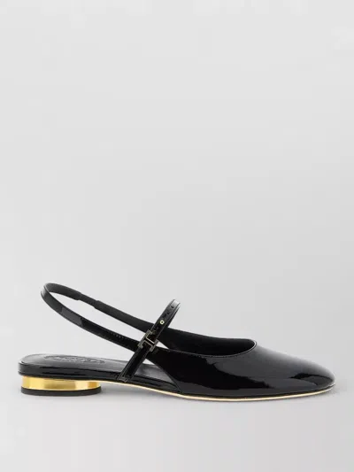 Tod's Mary Jane Patent Ballerina Flat Shoes In Blue