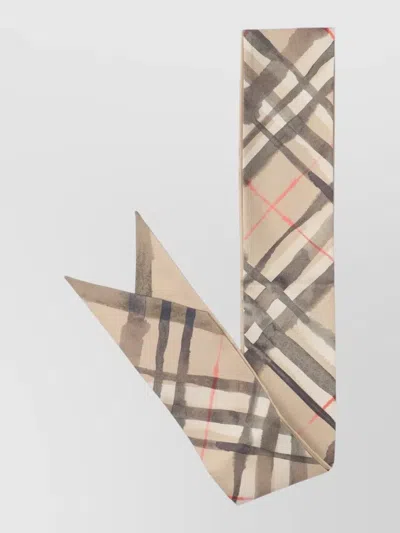 Burberry Signature Pattern Rectangular Lightweight Soft Scarf In Multi