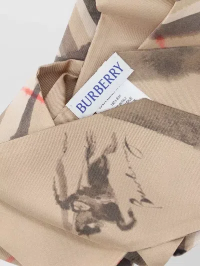 Burberry Signature Pattern Rectangular Lightweight Soft Scarf In Multi