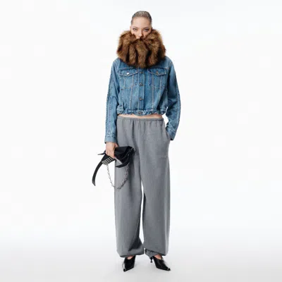 Alexander Wang Mid-rise Sweatpant In Cotton Terry Relaxed In Gray