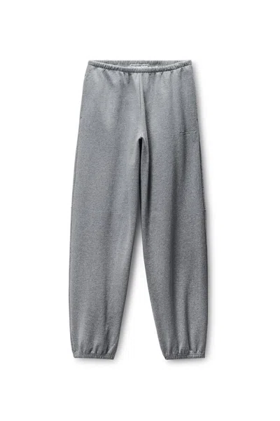 Alexander Wang Mid-rise Sweatpant In Cotton Terry Relaxed In Gray