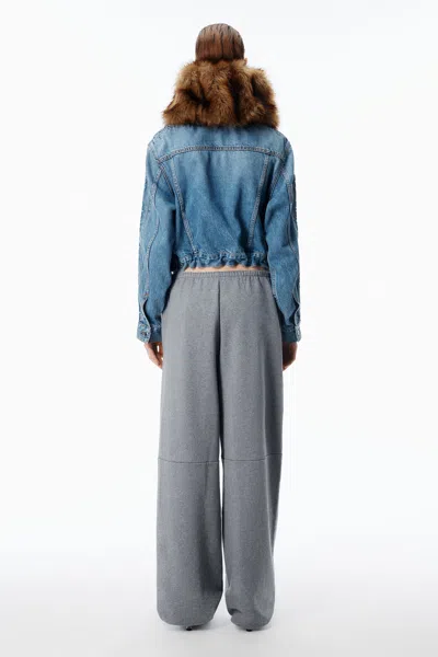 Alexander Wang Mid-rise Sweatpant In Cotton Terry Relaxed In Gray