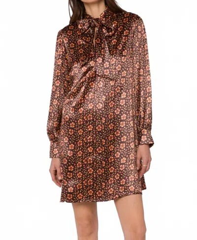 Velvet Heart Leta Pansy Dress In Brown In Brown
