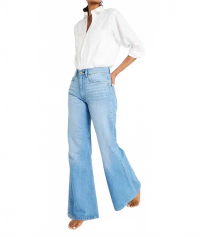 Mille Women's Ashton High Rise Wide Leg Flare Jean In Malibu In White