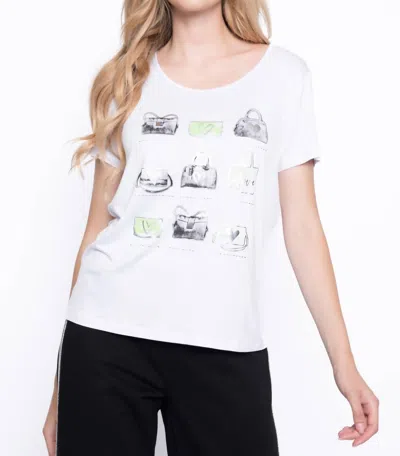 Picadilly Happy Handbags T-shirt In White In White
