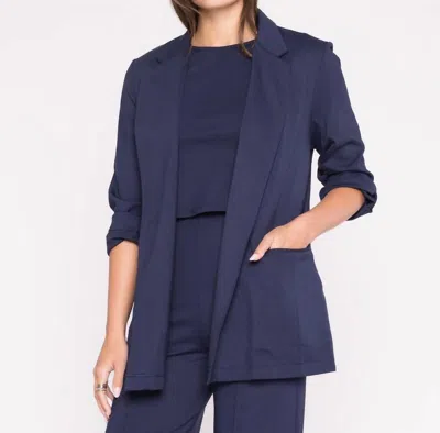 Ripley Rader Women's Ponte Knit Oversized Blazer In Navy In Blue