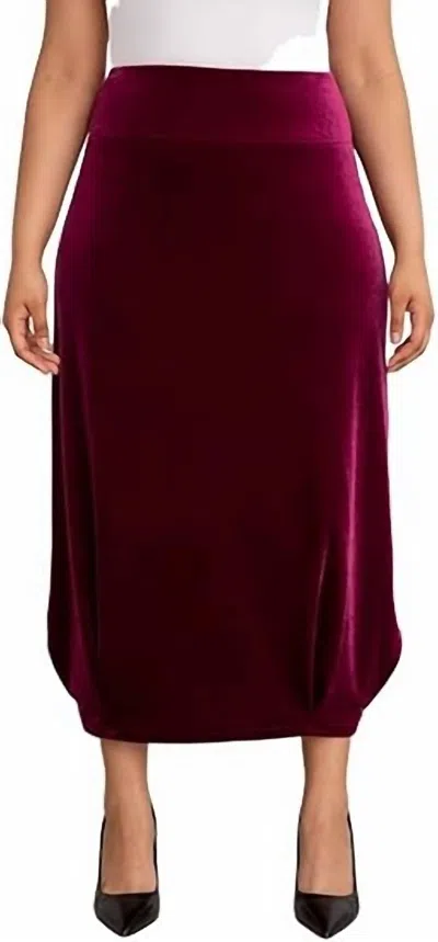 Sympli Savvy Pleat Hem Skirt In Pomegranate In Brown