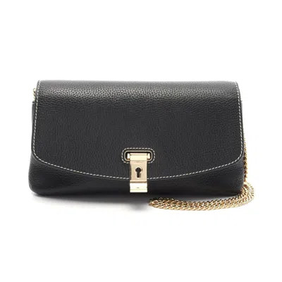 Bally Leather Shoulder Bag Black In Black