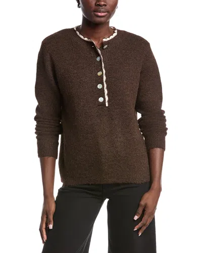 Anna Kay Albertena Knit Cashmere-blend Cardigan In Brown