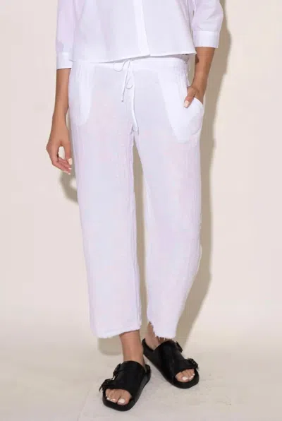 Starkx Gauze Billy Pant Raw Hem In White In White