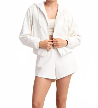 Rae Mode Women's Lovell Faux Leather Jacket In Ivory In White