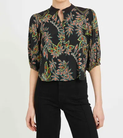 Caballero Women's Juliette Top In Paisley Forest In Green