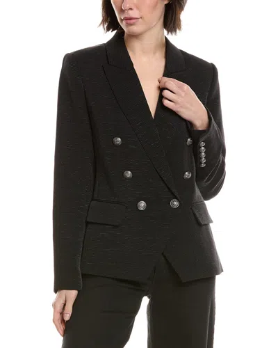 L'agence Kenzie Double-breasted Blazer In Black
