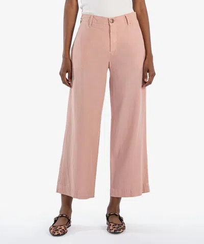 Kut From The Kloth Charlotte Crop Wide Leg Pants In Blush In Pink