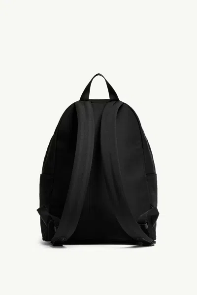 Moncler Pierrick Nylon Backpack Large Front Pocket In Black