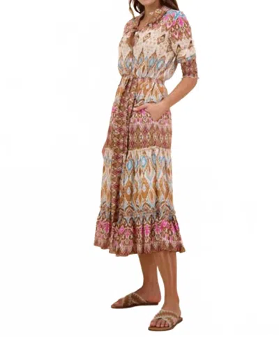 Rubyyaya Mumbai Maxi Dress In Fawn In Multi