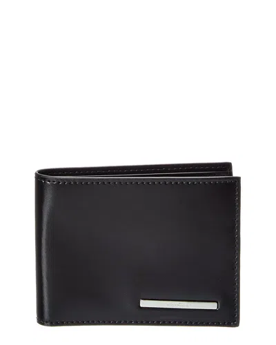 Ferragamo Crosta Leather Bifold Wallet In Black