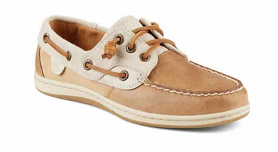 Sperry Women's Songfish Boat Shoe In Waxy/canvas Linen In Multi