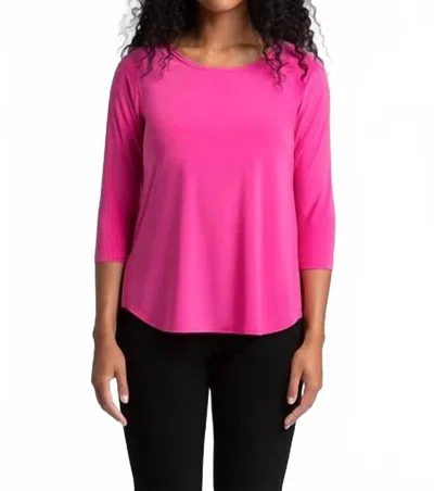 Sympli Go To Classic Tee In Peony In Pink