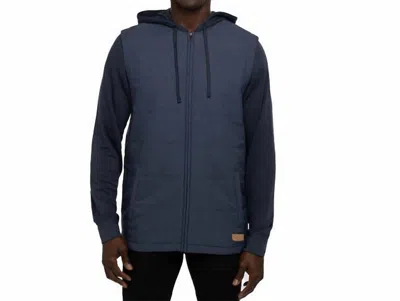 Travismathew Scavenger Full Zip Hoodie In Heather Navy In Blue