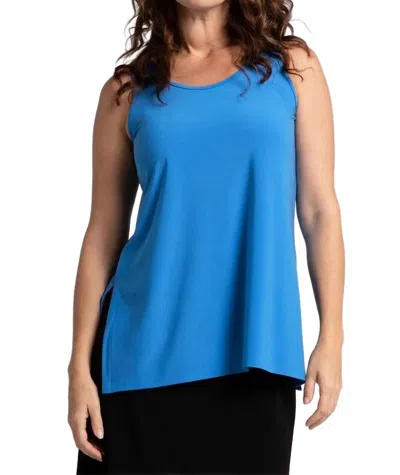 Sympli Go To Tank Top In Splash In Blue