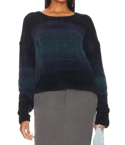 Bella Dahl Slouchy Sweater In Navy Ombre In Blue