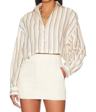 Blanca Luz Thomas Striped Shirt In Black/cream In Black
