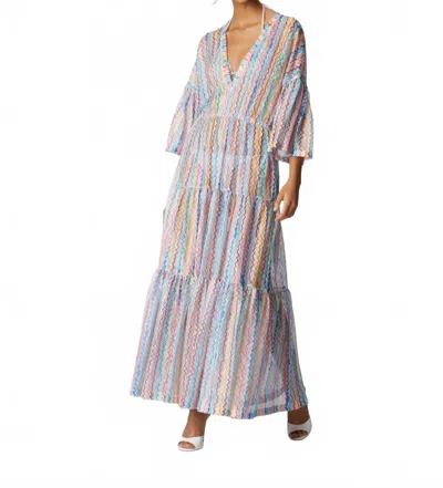 Missoni V-neck Long Cover Up Maxi Dress In Multicolor In Multi