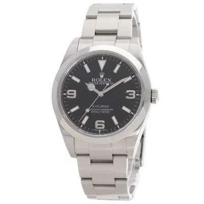 Pre-owned Rolex Explorer Stainless Steel Wristwatch () In Multi