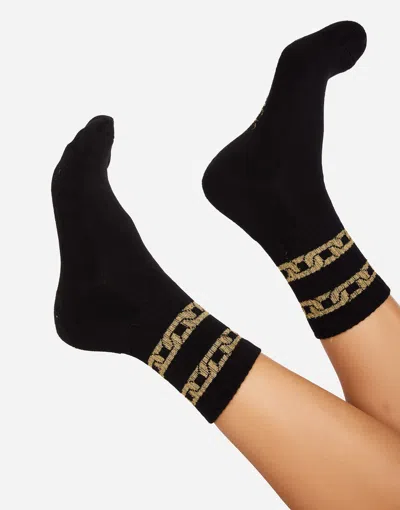 Lauren Moshi Sariah- Gold Metallic Chain In Black